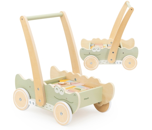 Viga Drewniany Wózek Na Klocki Pchacz