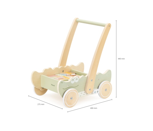 Viga Drewniany Wózek Na Klocki Pchacz