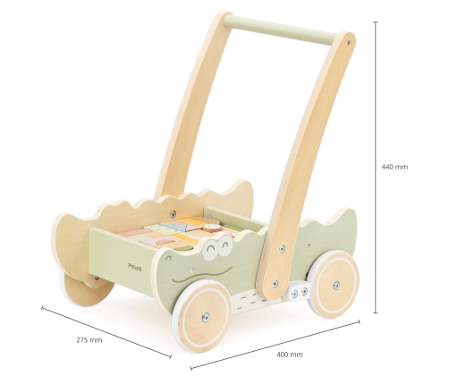 Viga Drewniany Wózek Na Klocki Pchacz
