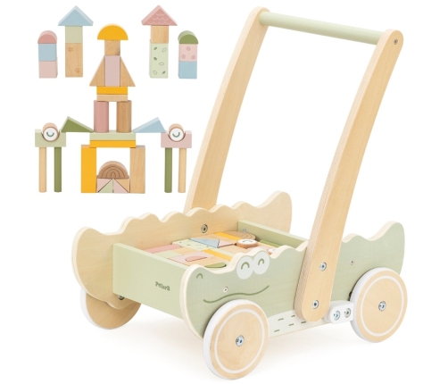 Viga Drewniany Wózek Na Klocki Pchacz