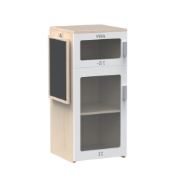 Viga Drewniana Lodówka Z Tablicą Kredową Viga Drewniana Lodówka Z Tablicą Kredową