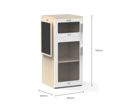 Viga Drewniana Lodówka Z Tablicą Kredową