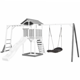 AXI Plac Zabaw Drewniany Wieża z Huśtawką Drabinki Wspinaczkowe Zjeżdżalnia XLL AXI Plac Zabaw Drewniany Wieża z Huśtawką Drabinki Wspinaczkowe Zjeżdżalnia XLL