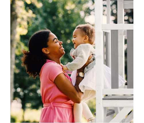 AXI Plac Zabaw Drewniany Wieża z Huśtawką Drabinki Wspinaczkowe Zjeżdżalnia XLL