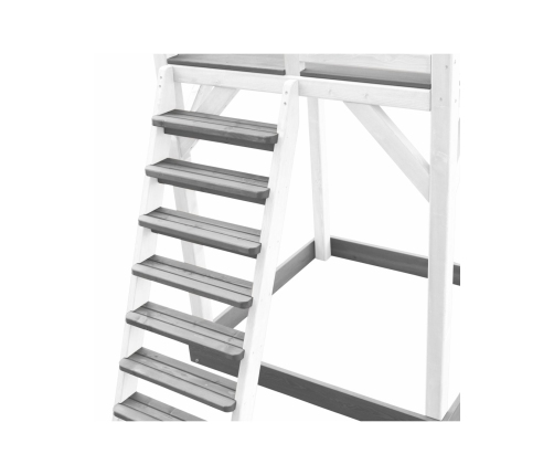 AXI Plac Zabaw Drewniany Wieża z Huśtawką Drabinki Wspinaczkowe Zjeżdżalnia XLL