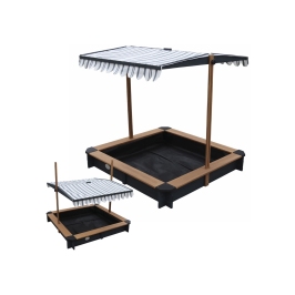 AXI Drewniana Piaskownica z Daszkiem Zamykana z Ławkami