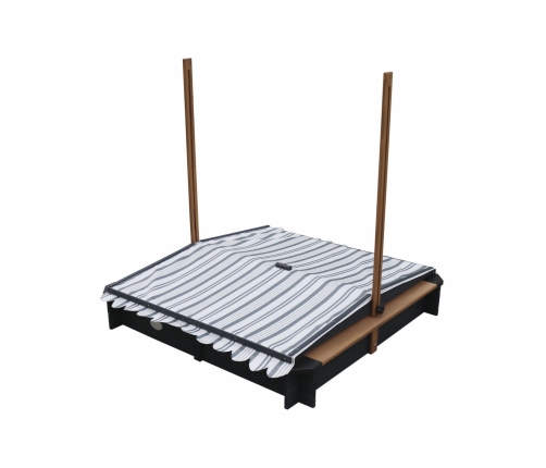 AXI Drewniana Piaskownica z Daszkiem Zamykana z Ławkami