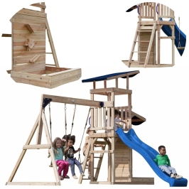 AXI Drewniany Duży Plac Zabaw Huśtawki Zjeżdżalnia Wieża + Piaskownica AXI Drewniany Duży Plac Zabaw Huśtawki Zjeżdżalnia Wieża + Piaskownica