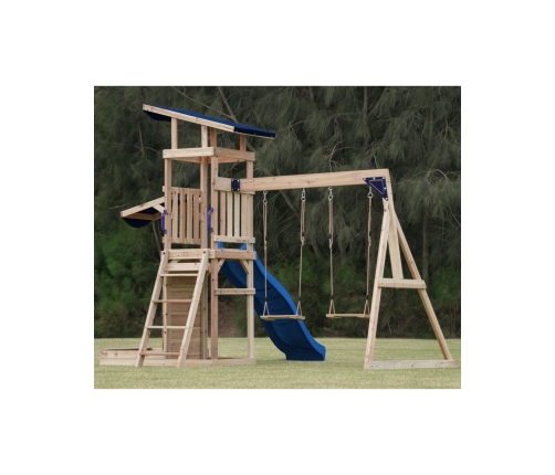 AXI Drewniany Duży Plac Zabaw Huśtawki Zjeżdżalnia Wieża + Piaskownica