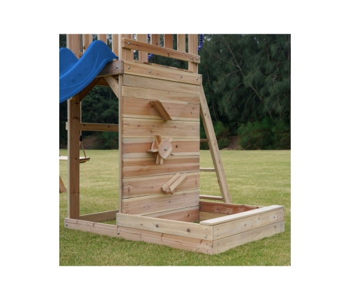AXI Drewniany Duży Plac Zabaw Huśtawki Zjeżdżalnia Wieża + Piaskownica