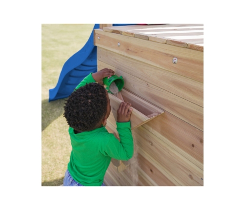 AXI Drewniany Duży Plac Zabaw Huśtawki Zjeżdżalnia Wieża + Piaskownica