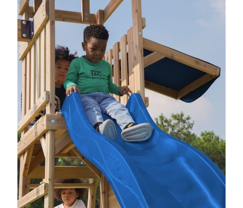 AXI Drewniany Duży Plac Zabaw Huśtawki Zjeżdżalnia Wieża + Piaskownica