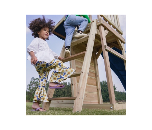 AXI Drewniany Duży Plac Zabaw Huśtawki Zjeżdżalnia Wieża + Piaskownica