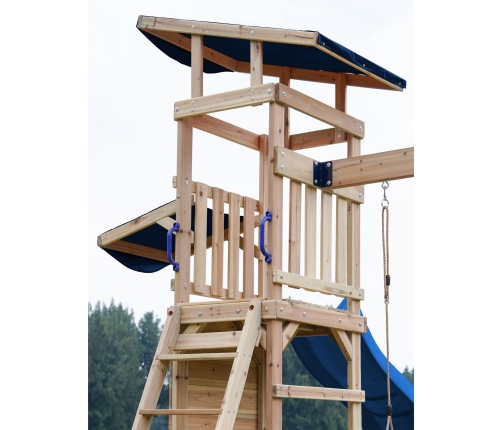 AXI Drewniany Duży Plac Zabaw Huśtawki Zjeżdżalnia Wieża + Piaskownica