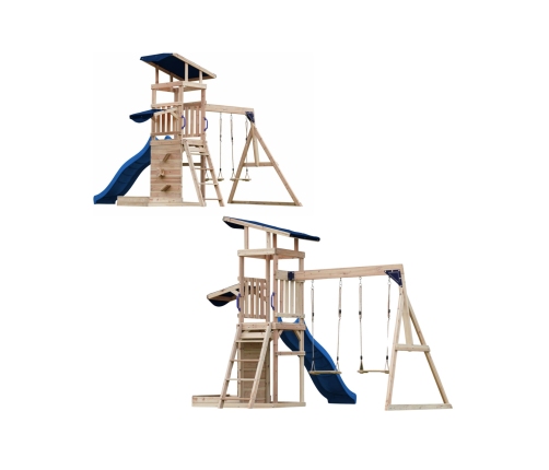 AXI Drewniany Duży Plac Zabaw Huśtawki Zjeżdżalnia Wieża + Piaskownica