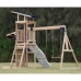 AXI Drewniany Duży Plac Zabaw Huśtawki Zjeżdżalnia Wieża + Piaskownica - Biały