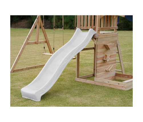 AXI Drewniany Duży Plac Zabaw Huśtawki Zjeżdżalnia Wieża + Piaskownica - Biały