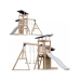 AXI Drewniany Duży Plac Zabaw Huśtawki Zjeżdżalnia Wieża + Piaskownica - Biały