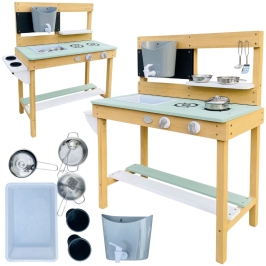 AXI Duża Drewniana Kuchnia Zabawa Woda i Piaskiem AXI Duża Drewniana Kuchnia Zabawa Woda i Piaskiem