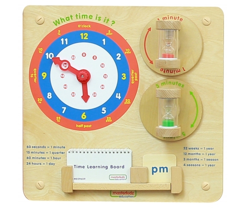 MASTERKIDZ Nauka O Czasie Czytanie Godziny - Tablica Edukacyjna