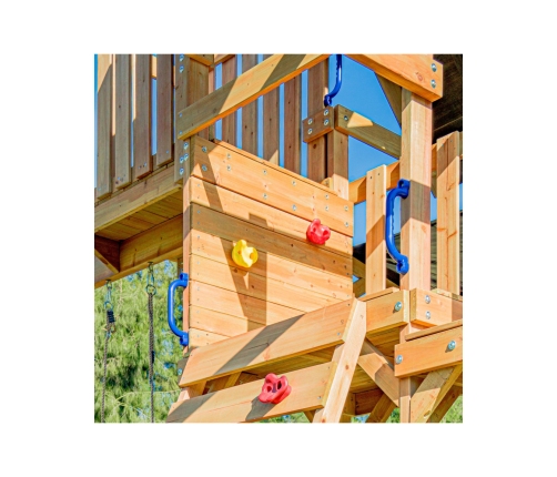 AXI Mitch - Duży Plac Zabaw Drewniany Zjeżdżalnia Hustawki Ścianka Wspinaczkowa + Wieża