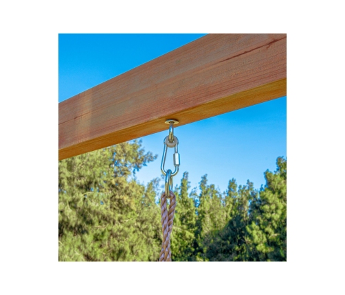 AXI Mitch - Duży Plac Zabaw Drewniany Zjeżdżalnia Hustawki Ścianka Wspinaczkowa + Wieża