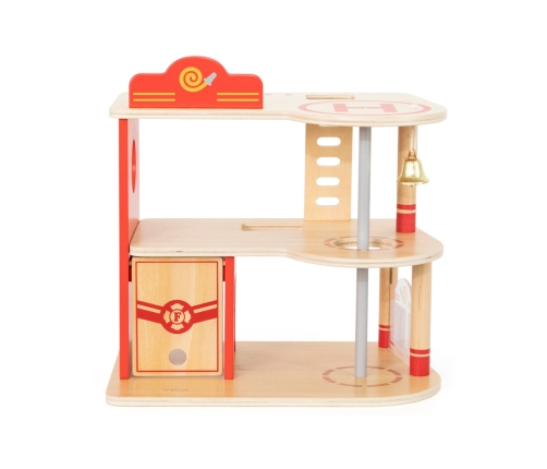 VIGA Drewniany Garaż Remiza Straży Pożarnej Zestaw 14 el