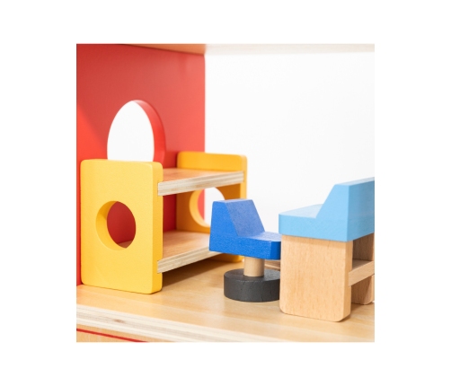 VIGA Drewniany Garaż Remiza Straży Pożarnej Zestaw 14 el