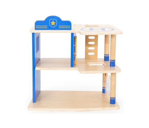 VIGA Drewniany Komisariat Policji Radiowóz 3 poziomy 14 el