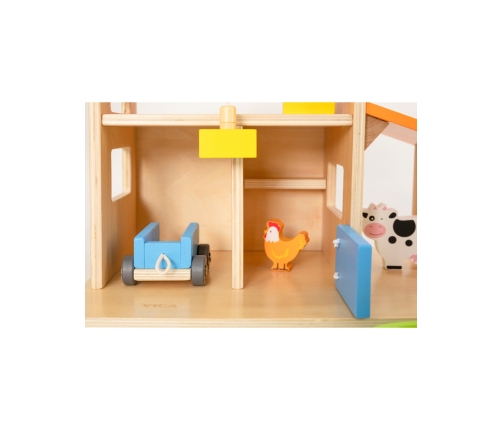 VIGA Drewniana Farma Dom Farmera Z Ogródkiem I Traktorem 21 el