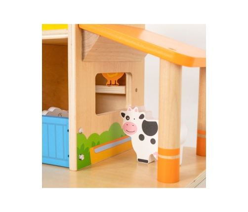 VIGA Drewniana Farma Dom Farmera Z Ogródkiem I Traktorem 21 el