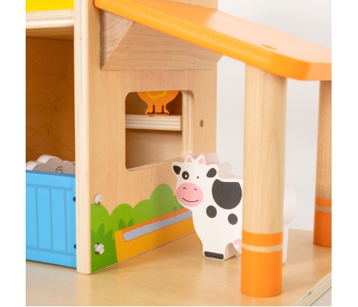 VIGA Drewniana Farma Dom Farmera Z Ogródkiem I Traktorem 21 el