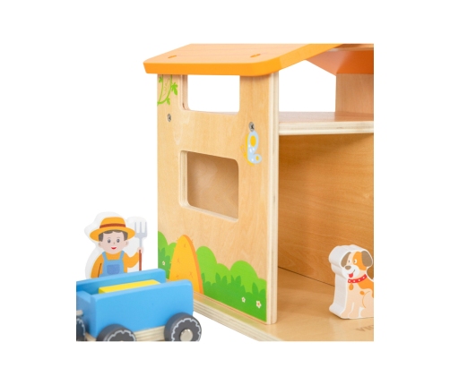 VIGA Drewniana Farma Dom Farmera Z Ogródkiem I Traktorem 21 el
