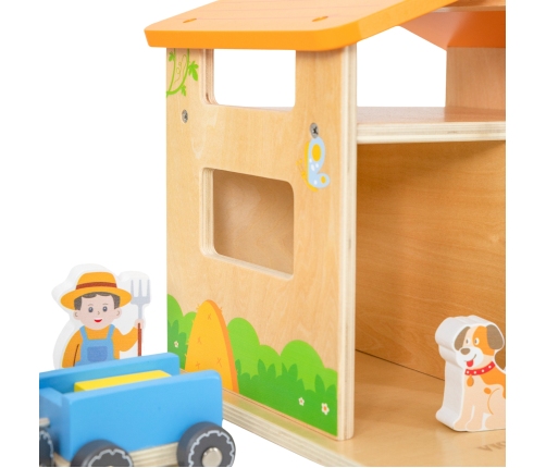 VIGA Drewniana Farma Dom Farmera Z Ogródkiem I Traktorem 21 el