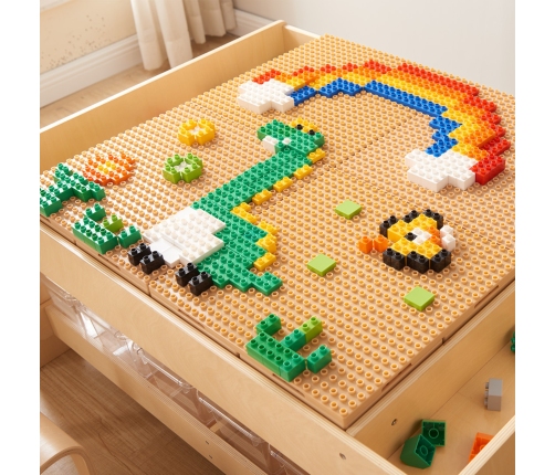 MASTERKIDZ Zestaw 4 Nakładek Na Panel Do Budowania Z Małych Klocków