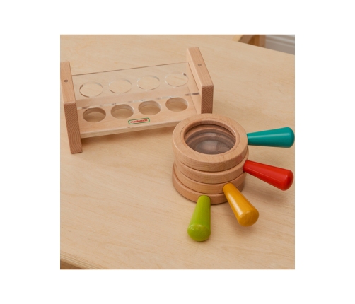 Zestaw Drewnianych Lup z Pojemnikiem