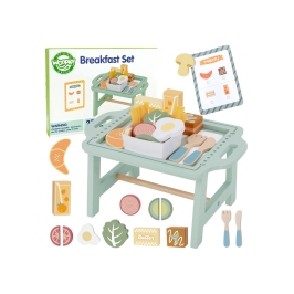 WOOPIE GREEN Zestaw Śniadaniowy z Tacą i Akcesoriami Serwis Pastelowy