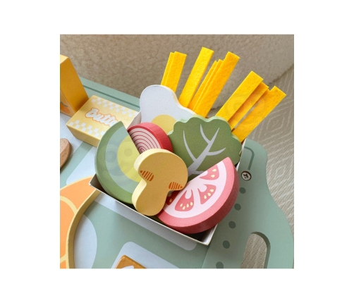 WOOPIE GREEN Zestaw Śniadaniowy z Tacą i Akcesoriami Serwis Pastelowy