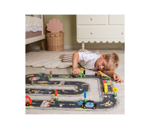 WOOPIE GREEN Droga Puzzle dla Dzieci Autostrada Makieta 21 el. Certyfikat FSC