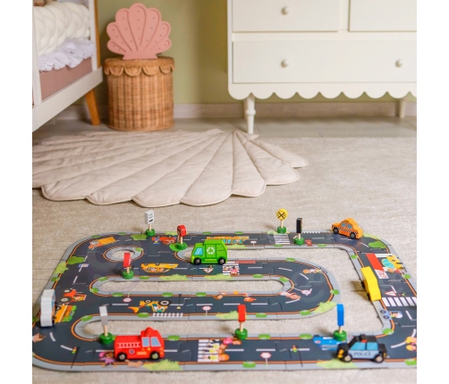 WOOPIE GREEN Droga Puzzle dla Dzieci Autostrada Makieta 21 el. Certyfikat FSC