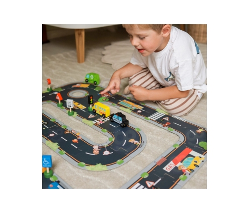 WOOPIE GREEN Droga Puzzle dla Dzieci Autostrada Makieta 21 el. Certyfikat FSC