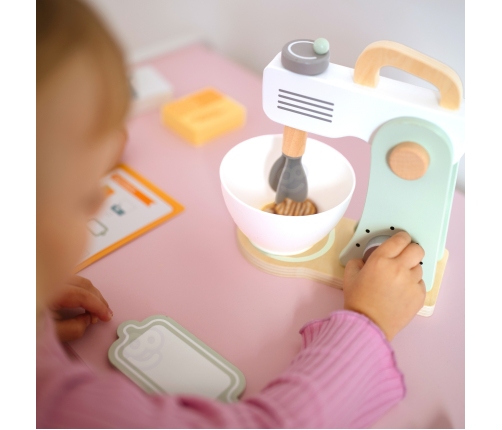 WOOPIE GREEN Drewniany Mikser Kuchenny Blender z Akcesoriami 11 el.