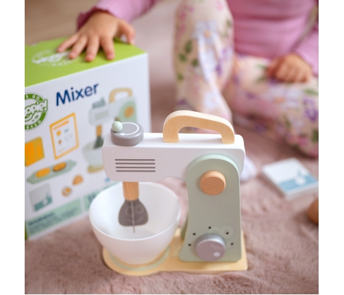 WOOPIE GREEN Drewniany Mikser Kuchenny Blender z Akcesoriami 11 el.