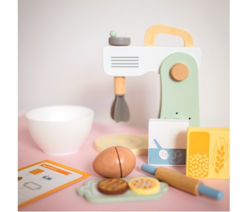 WOOPIE GREEN Drewniany Mikser Kuchenny Blender z Akcesoriami 11 el.