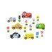 WOOPIE GREEN Zestaw Drewnianych Pojazdów i Znaków Drogowych