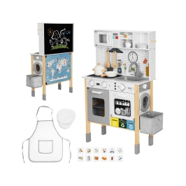 WOOPIE GREEN Drewniana Interaktywna Kuchnia 9w1 z Pralką i Tablicą WOOPIE GREEN Drewniana Interaktywna Kuchnia 9w1 z Pralką i Tablicą