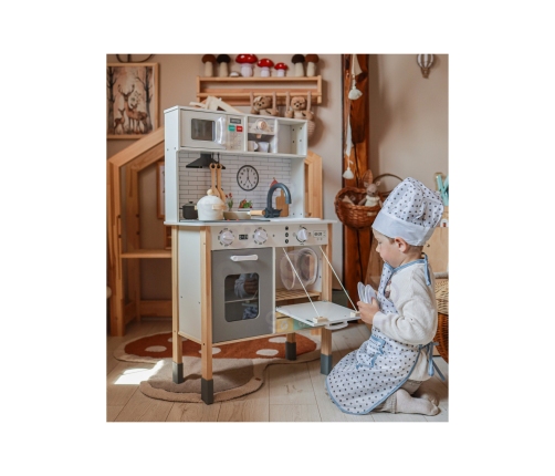 WOOPIE GREEN Drewniana Interaktywna Kuchnia 9w1 z Pralką i Tablicą