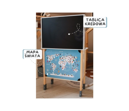 WOOPIE GREEN Drewniana Interaktywna Kuchnia 9w1 z Pralką i Tablicą