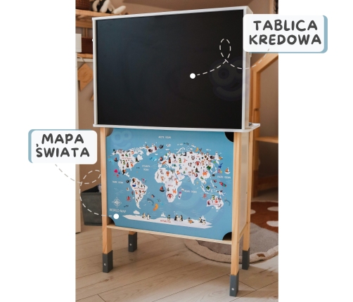 WOOPIE GREEN Drewniana Interaktywna Kuchnia 9w1 z Pralką i Tablicą