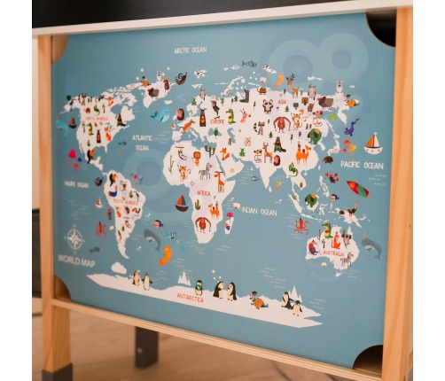 WOOPIE GREEN Drewniana Interaktywna Kuchnia 9w1 z Pralką i Tablicą